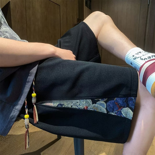 Embroidered casual shorts