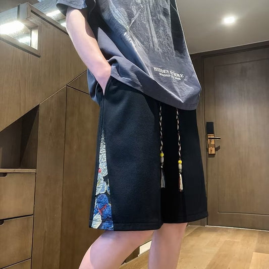 Embroidered casual shorts