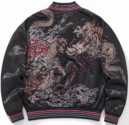 Embroidered Chinese Style Baseball Jacket