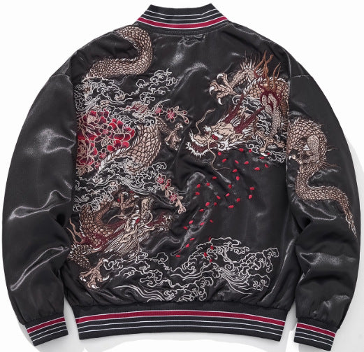 Embroidered Chinese Style Baseball Jacket
