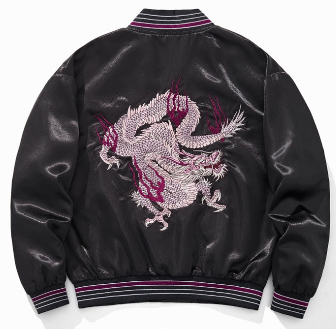 Embroidered Chinese Style Baseball Jacket