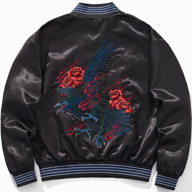 Embroidered Chinese Style Baseball Jacket