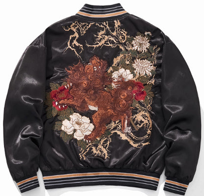 Embroidered Chinese Style Baseball Jacket