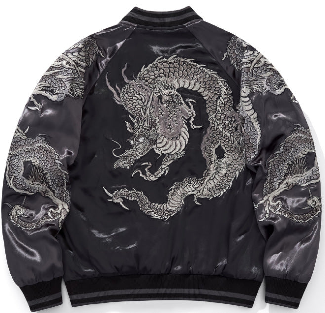 Embroidered Chinese Style Baseball Jacket