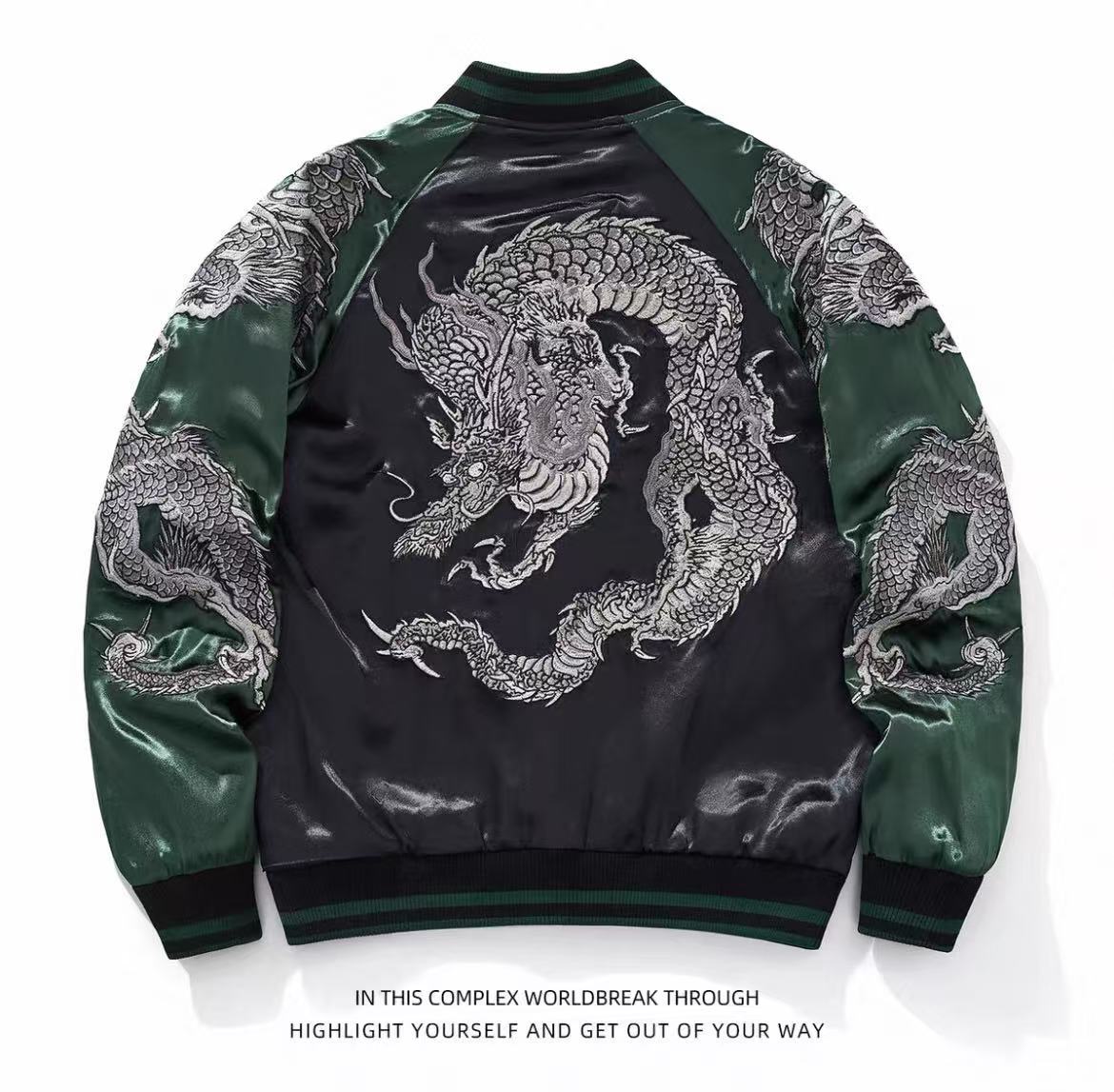 Embroidered Chinese Style Baseball Jacket