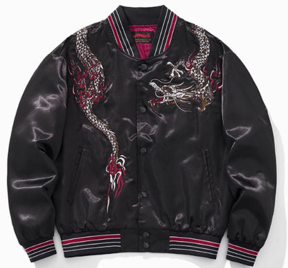 Embroidered Chinese Style Baseball Jacket