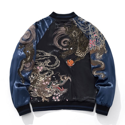 Embroidered Chinese Style Baseball Jacket