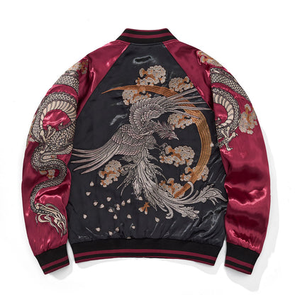 Embroidered Chinese Style Baseball Jacket