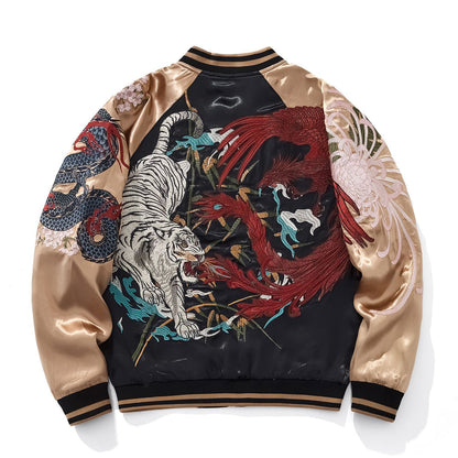 Embroidered Chinese Style Baseball Jacket
