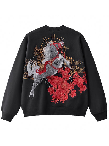 Embroidered Chinese-Style Hoodie