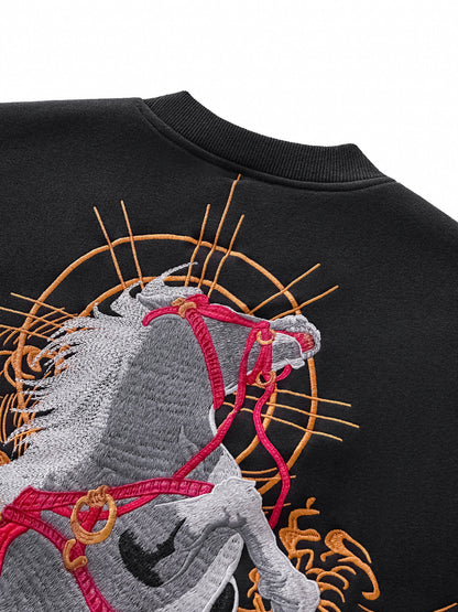 Embroidered Chinese-Style Hoodie