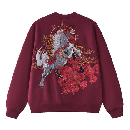 Embroidered Chinese-Style Hoodie