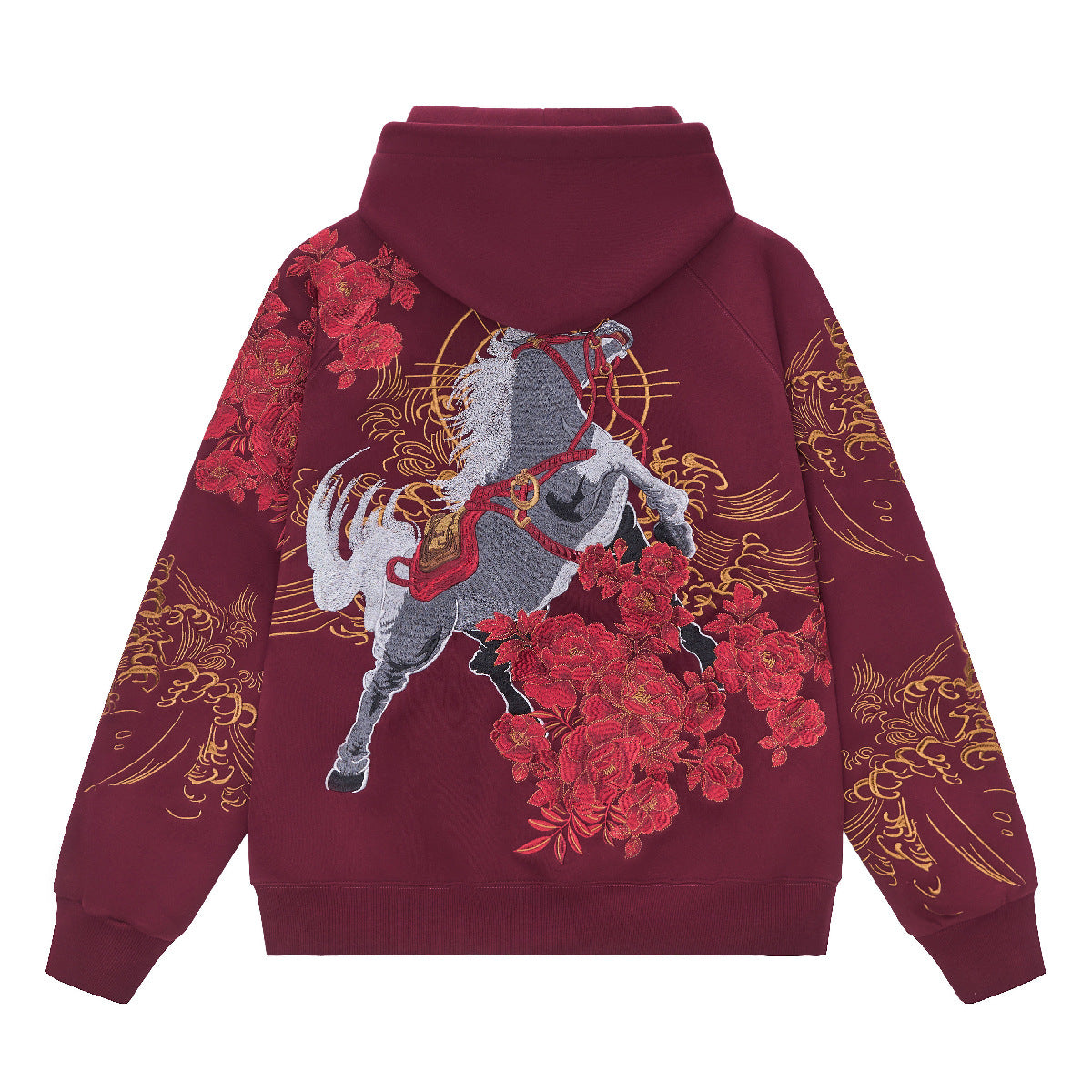 Embroidered Chinese-style hoodie