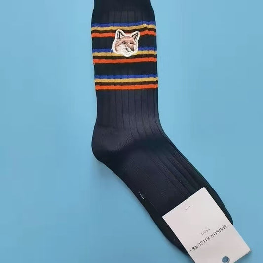 Embroidered cotton socks