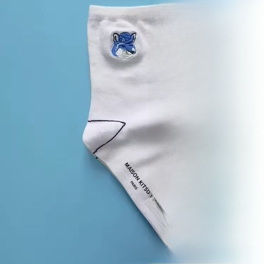 Embroidered cotton socks