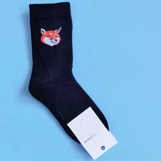 Embroidered cotton socks