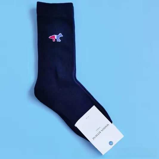 Embroidered cotton socks