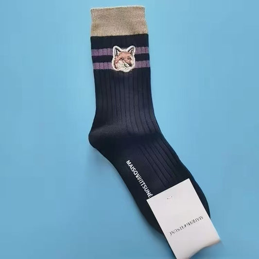 Embroidered cotton socks