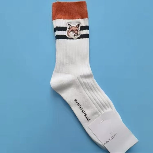 Embroidered cotton socks