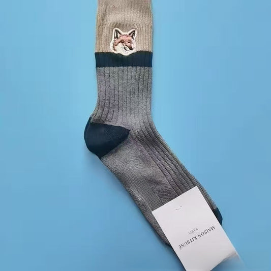 Embroidered cotton socks