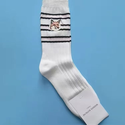 Embroidered cotton socks