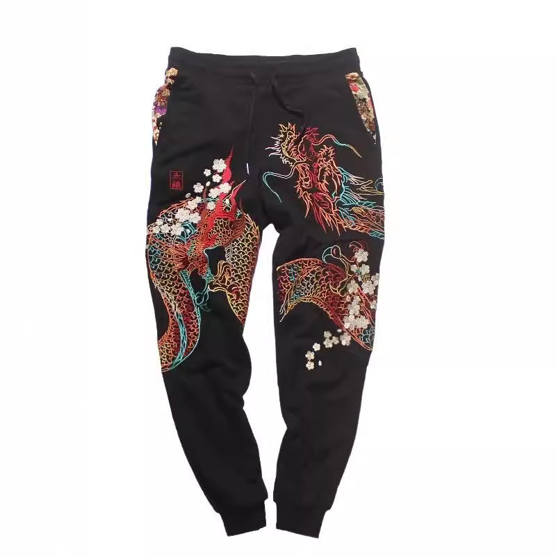 Embroidered Cotton Trousers