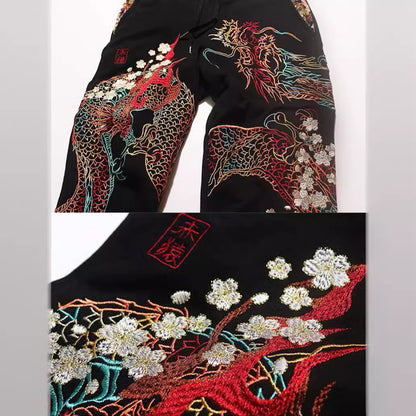 Embroidered Cotton Trousers
