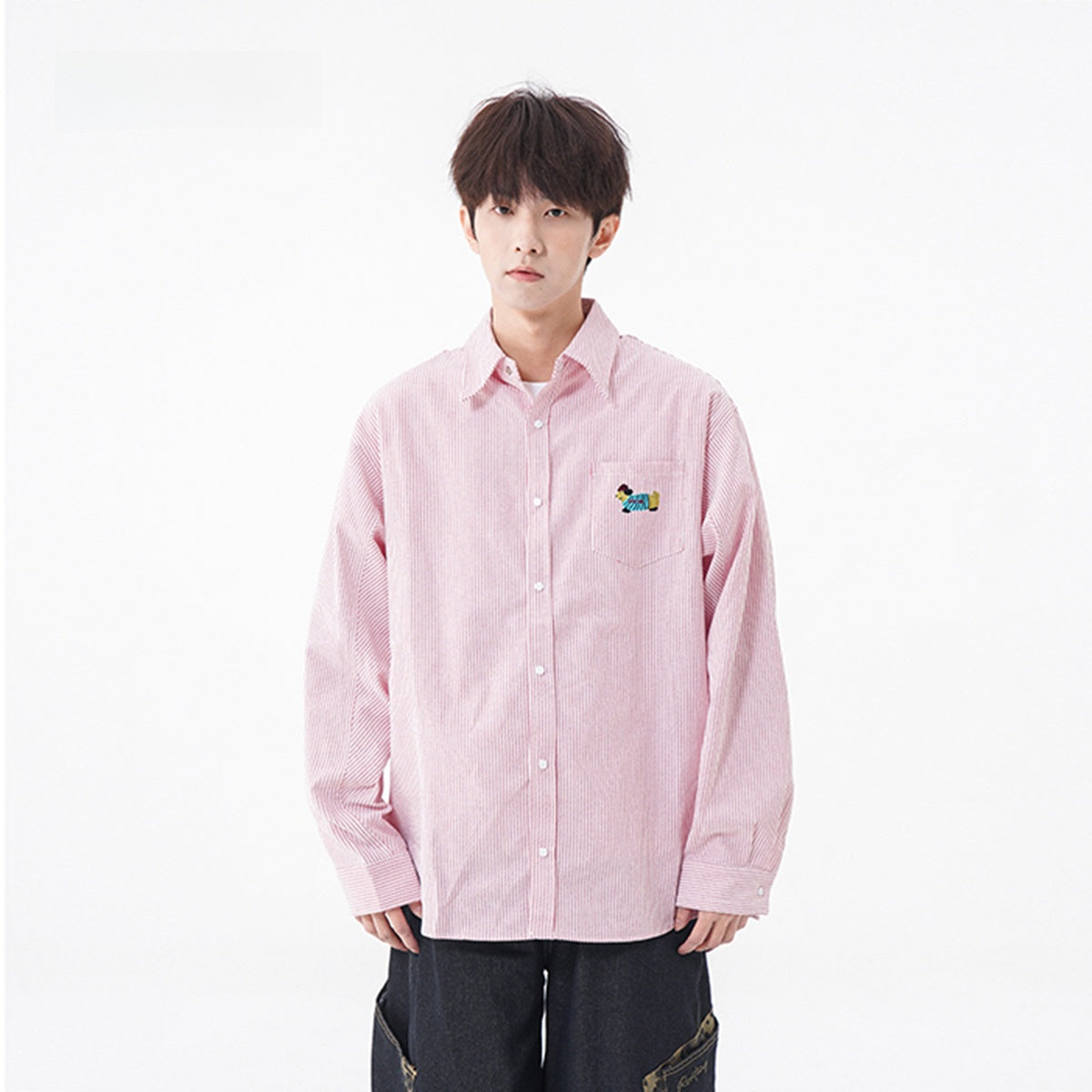 Embroidered Dachshund Loose Fit Shirt
