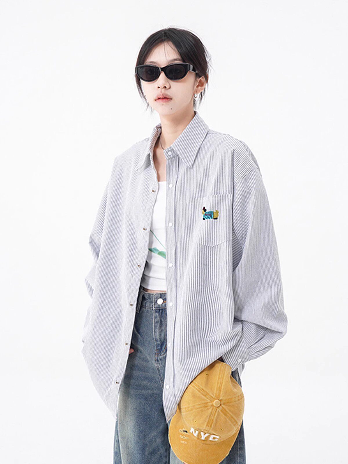 Embroidered Dachshund Loose Fit Shirt