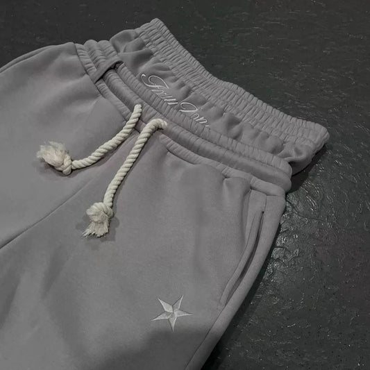 Embroidered Double Waist Sweatpants