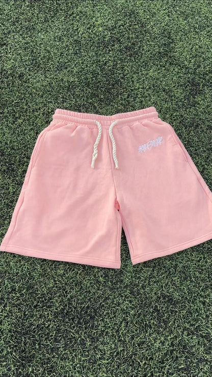 Embroidered Drawstring Shorts and T-Shirt Set
