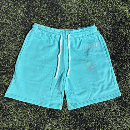 Embroidered Drawstring Shorts and T-Shirt Set