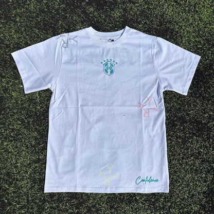 Embroidered Drawstring Shorts and T-Shirt Set