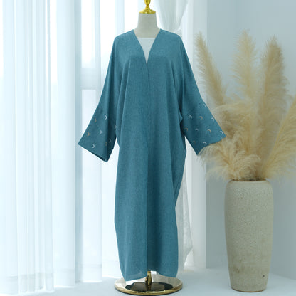Embroidered elegant cardigan robe