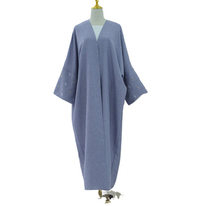Embroidered elegant cardigan robe