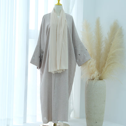 Embroidered elegant cardigan robe