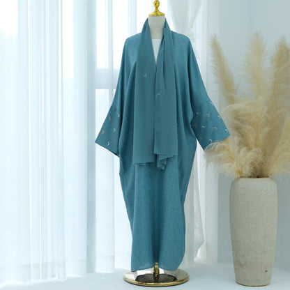 Embroidered elegant cardigan robe