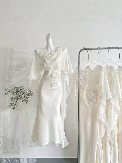Embroidered Evening Gown