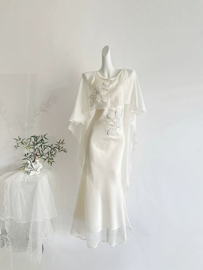 Embroidered Evening Gown