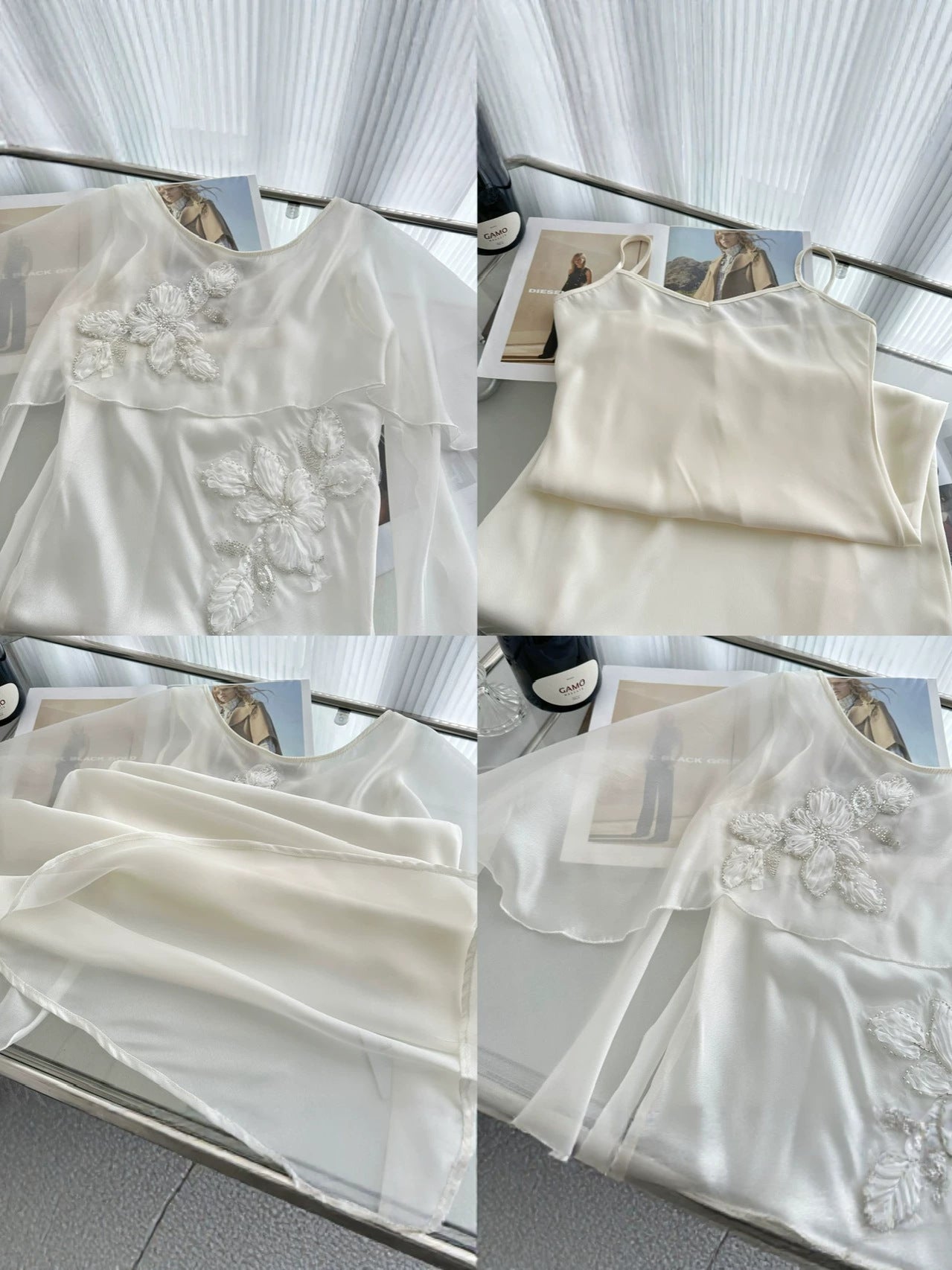 Embroidered Evening Gown