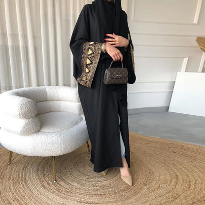 Embroidered floral robe