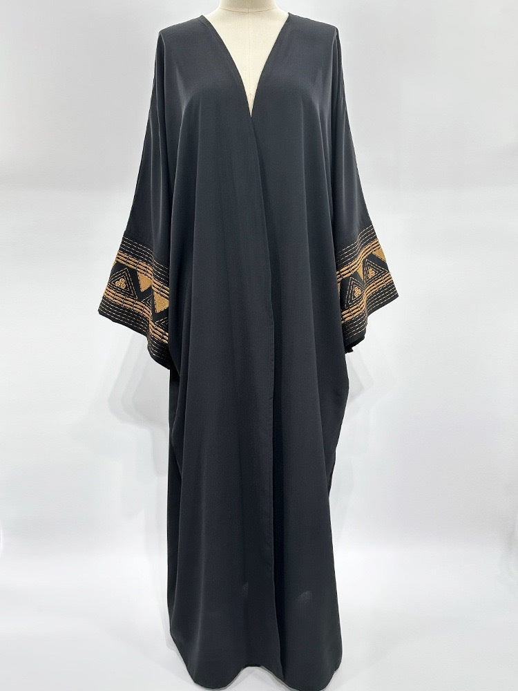 Embroidered floral robe