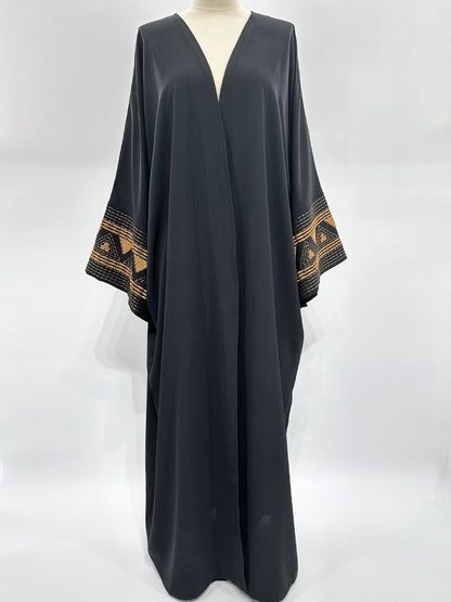 Embroidered floral robe
