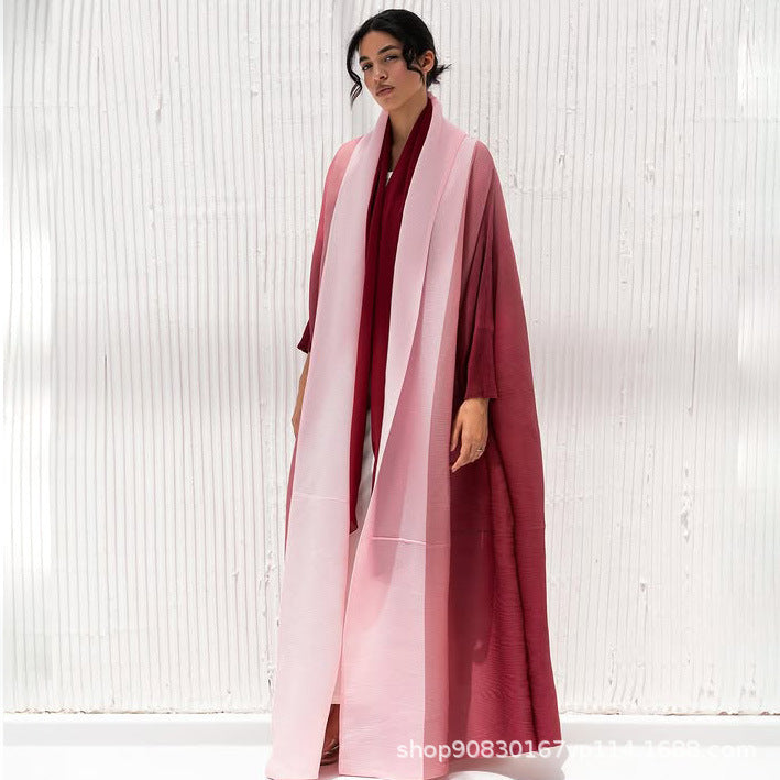 Embroidered floral robe