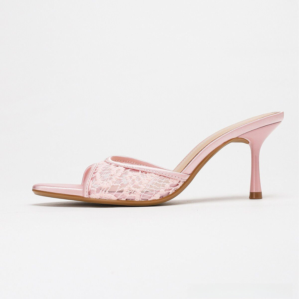 Embroidered Floral Stiletto Sandals
