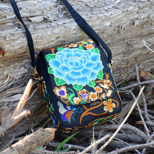 embroidered handbag