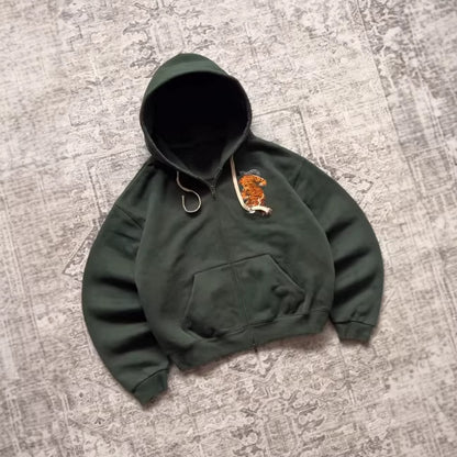 Embroidered Hooded Pullover Sweatshirt