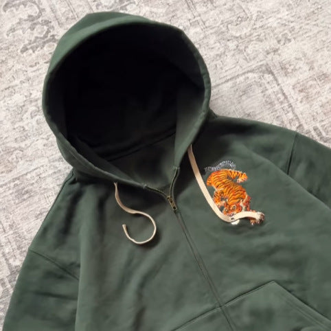 Embroidered Hooded Pullover Sweatshirt