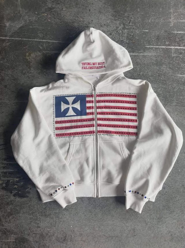 Embroidered Hooded Sweatshirt