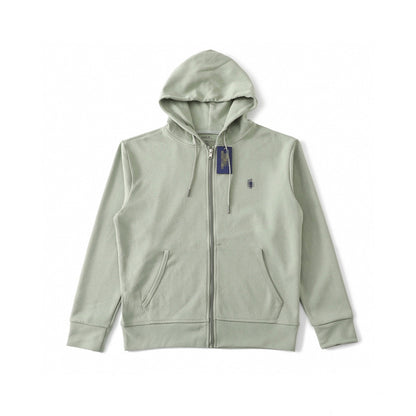 Embroidered Hooded Zip-Up Sweatshirt Jacket